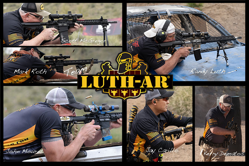 Team Luth-AR competing at the 2024 Superstition Mountain Mystery 3-Gun Championship